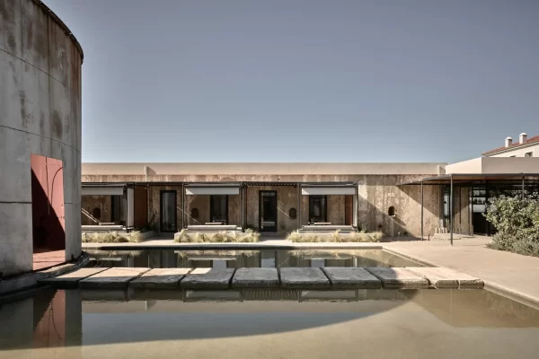 Dexamenes Seaside Hotel exterior featuring modern architecture by the Ionian Sea in Kourouta, Peloponnese”